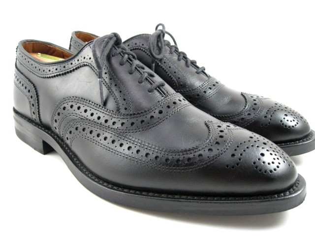 Allen Edmonds “MCALLISTER” Wingtip Oxfords 8 EEE Black DAINITE SOLES(618N)