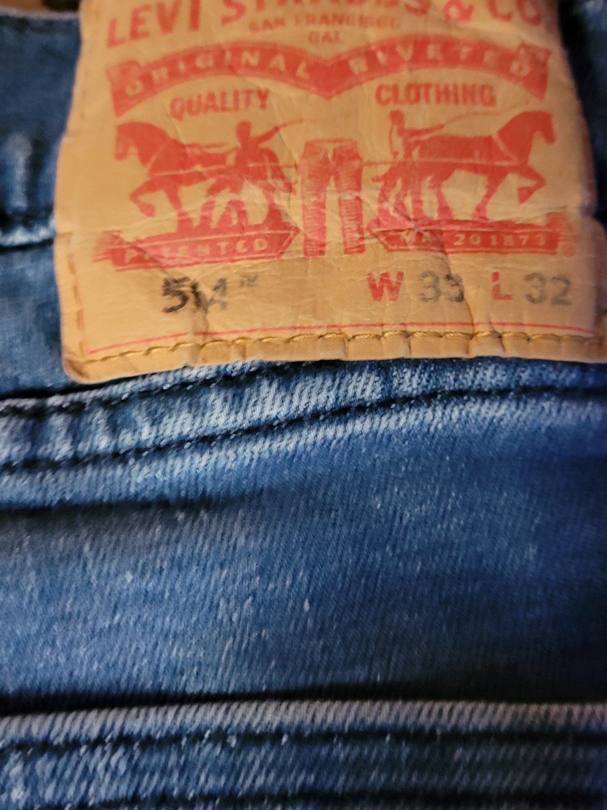 Levi’s514ClassicStraightFitMen’sJeansinMeduimBlue DenimStretchW33″L32″
