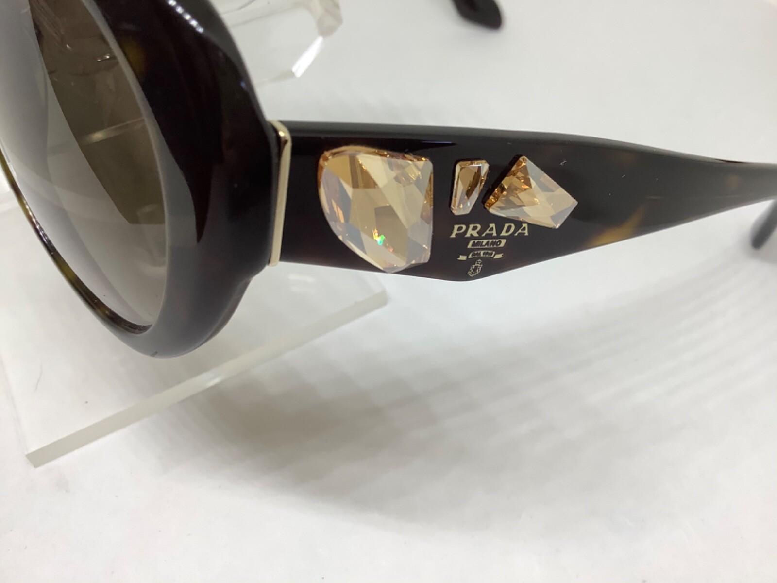 PRADA SPR26Q 2AU-3D0 56 PR26QS SUNGLASS HAVANA TORTOISE W/STONES VOICE LIMITED