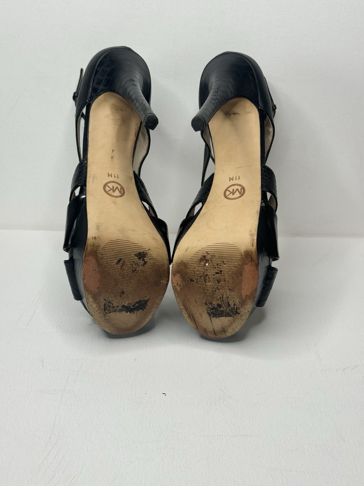 MICHAEL Michael Kors Leighton Sandal Strappy Heels Black 11