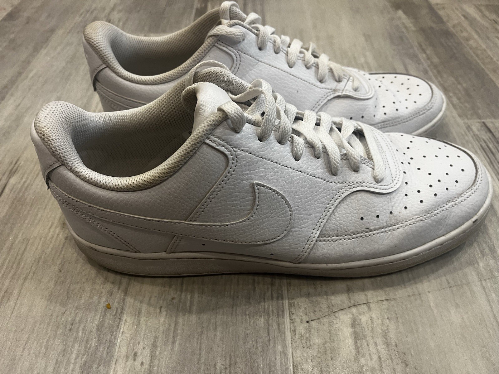 Nike Court Vision DH2987-100 Triple White Athleisure Shoes Sneakers Mens Size 10