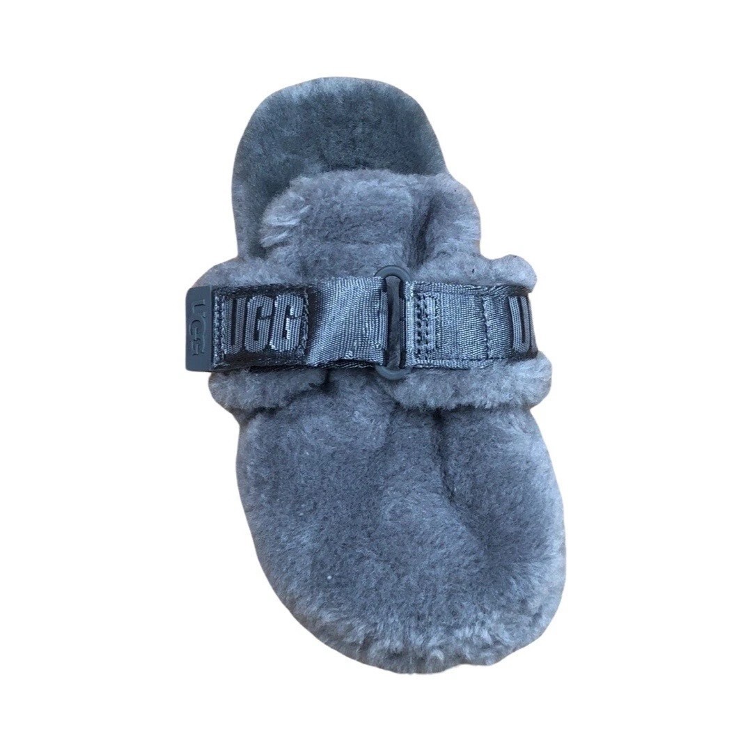 UGG Men’s Fluff It Slide Slippers Slide 1118150 Scuffs Charcoal Grey Size M4/W6