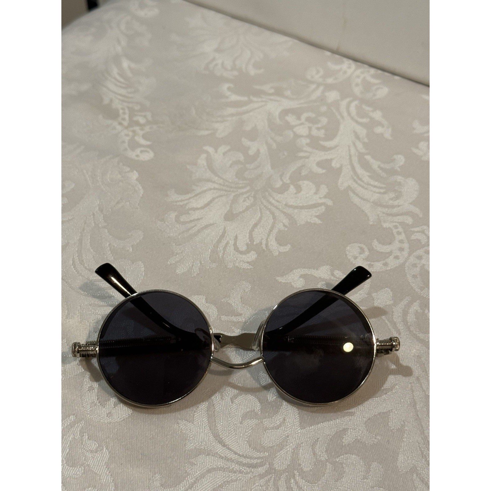 SA106 Victorian Vampire Steampunk Round Circle Lens Metal Sunglasses Vtg Style