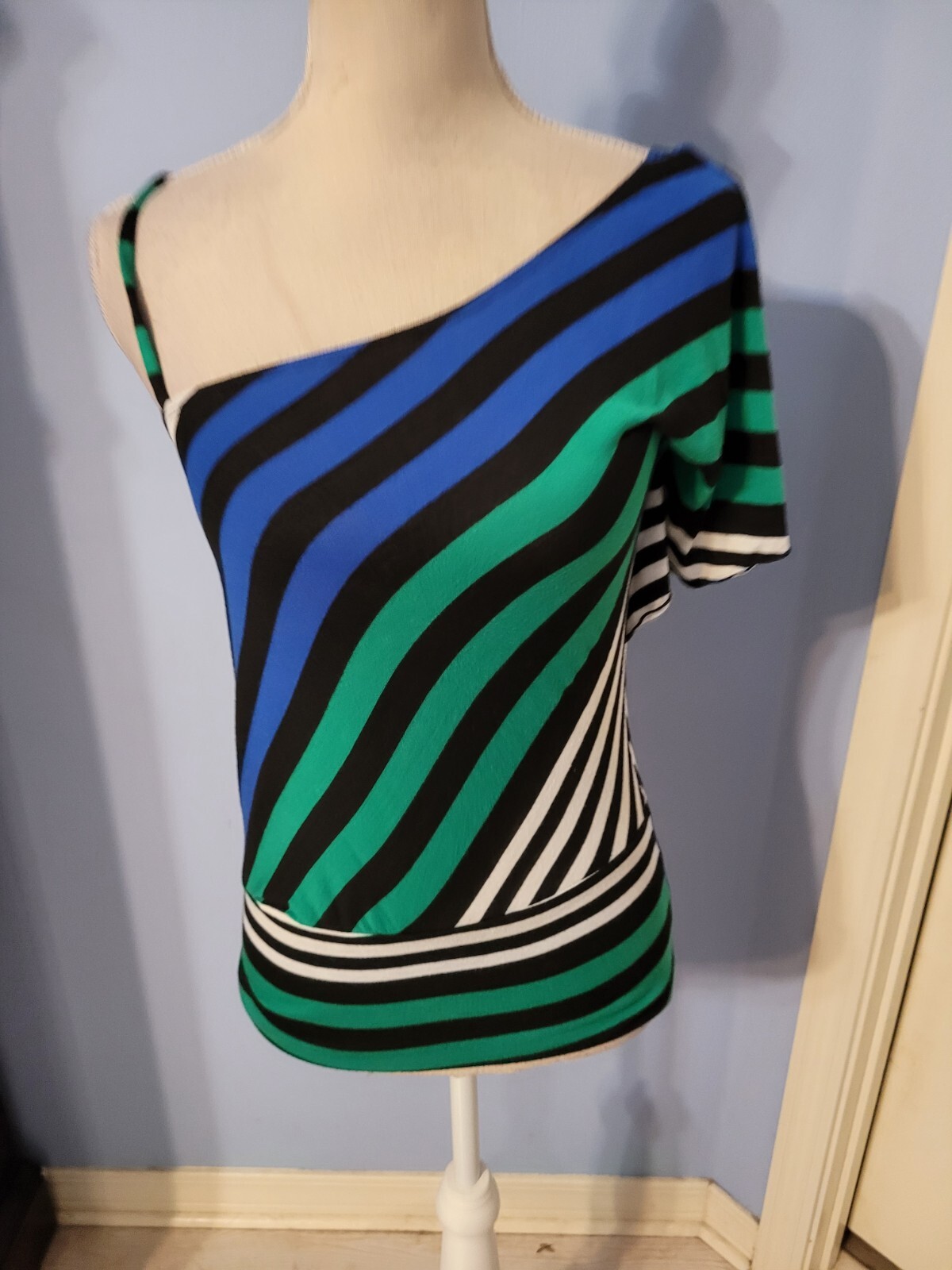 B Wear Small Blouse Womens Multicolored Striped