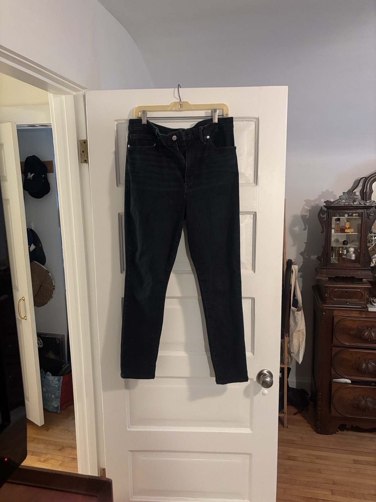Good American Jeans Always Fits Good Legs Skinny Sculpting Size 14-18 Deep Blue