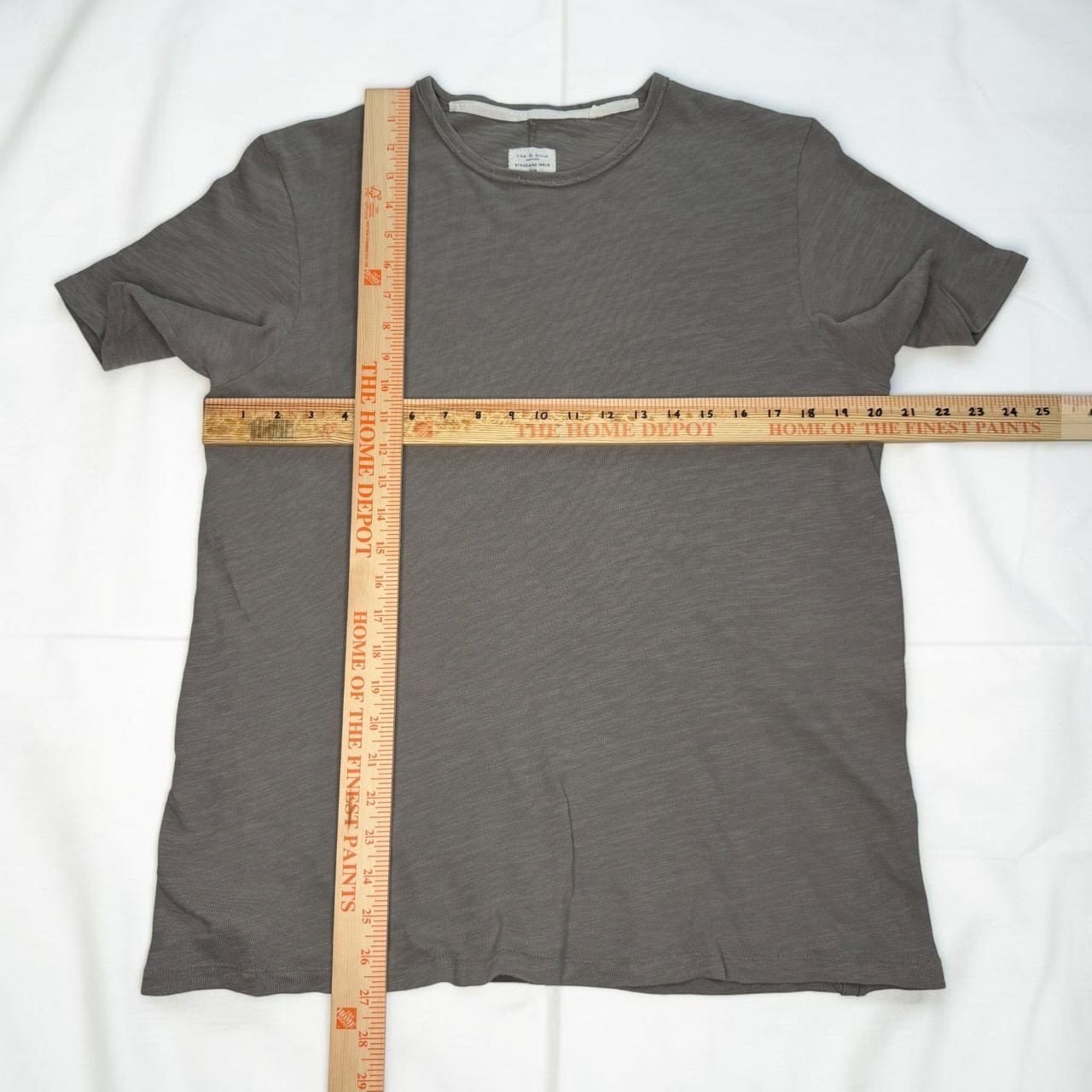 Rag & Bone Standard Issue Washed Gray Slub Tee M