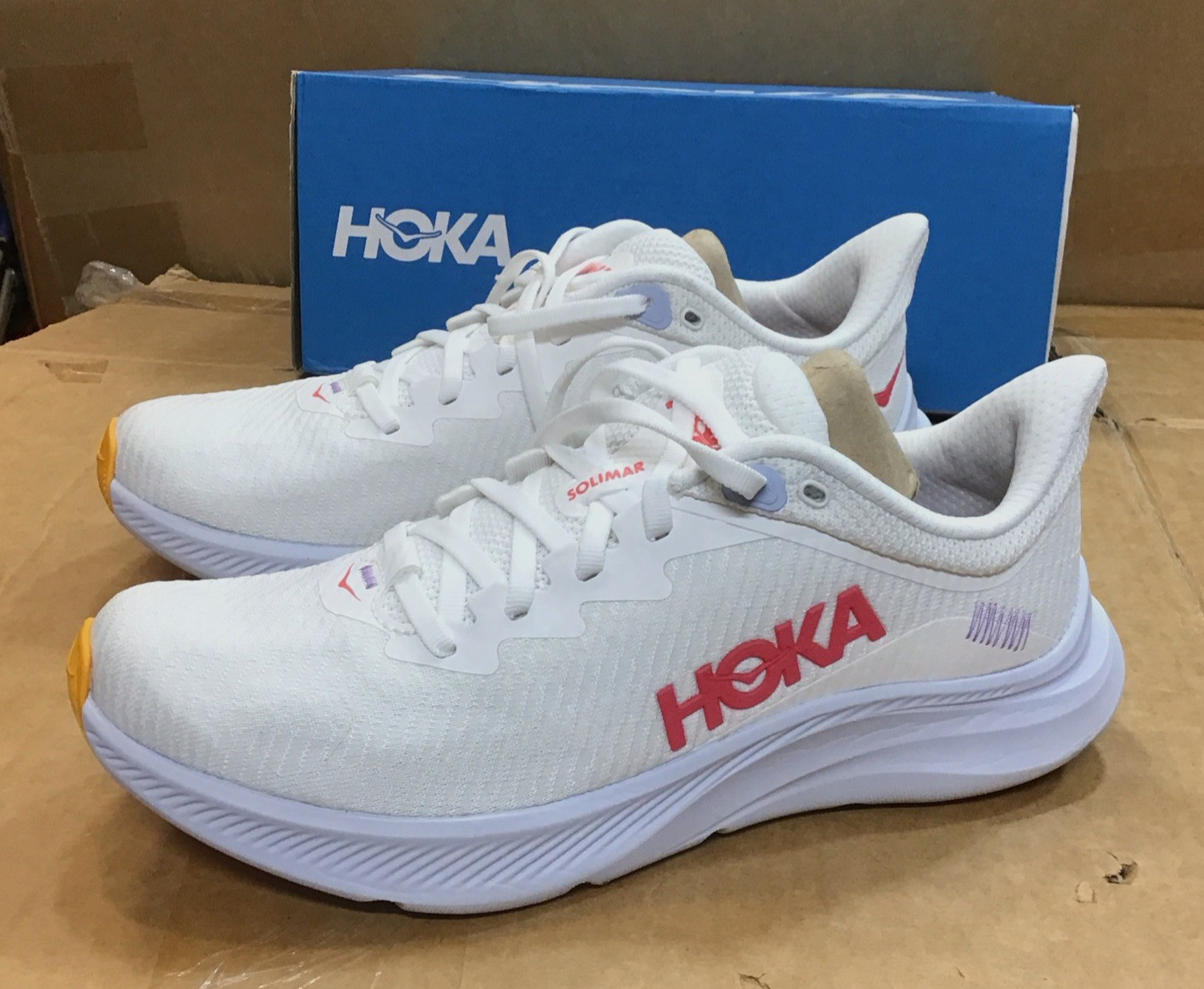 Hoka One One Solimar Running Shoes White 1123075 WHTS Womens