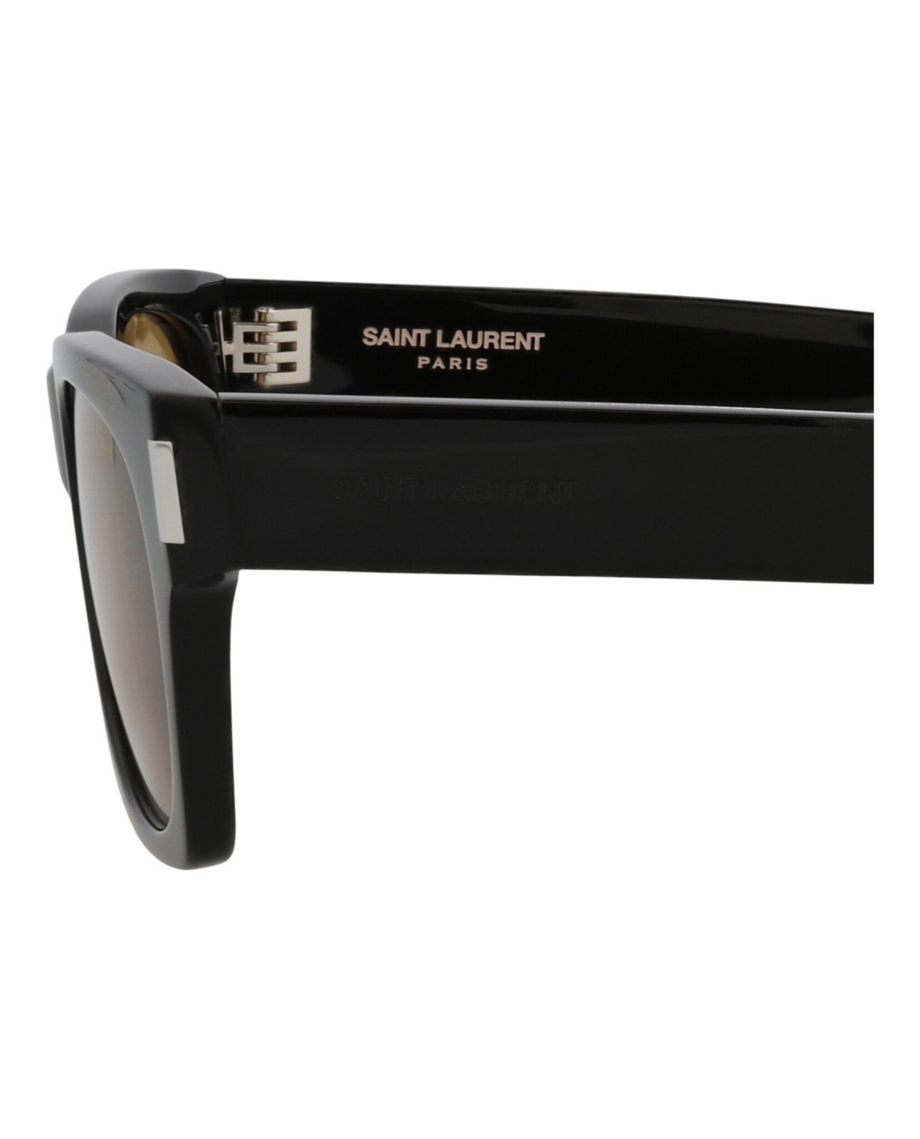 Saint Laurent Unisex Square/Rectangle Black Black Yellow Fashion Designer