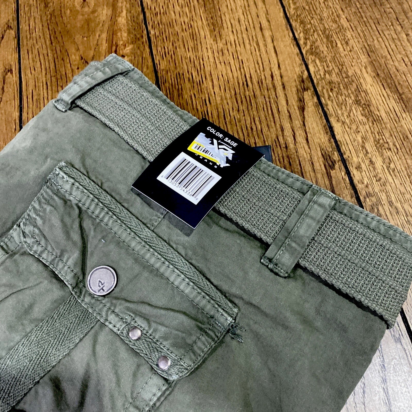 Cargo Men’s 12.5″ Inseam Knee Length Classic Fit Cotton Shorts/Sage – NEW