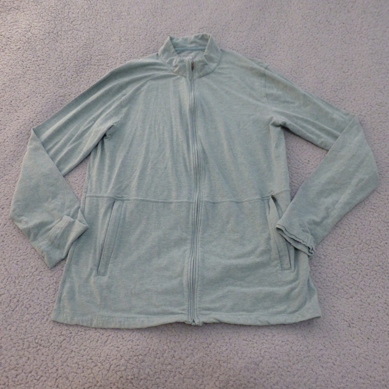 Coolibar Sonora Jacket Mens Medium Green UPF 50+ Bamboo Blend Full Zip
