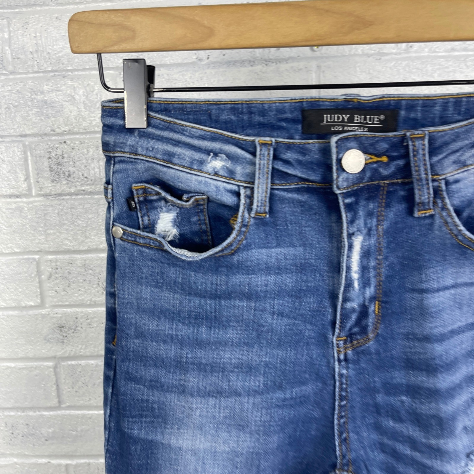Judy Blue Distressed Skinny Ankle Jeans Womens 7/28 Stretch Denim Casual