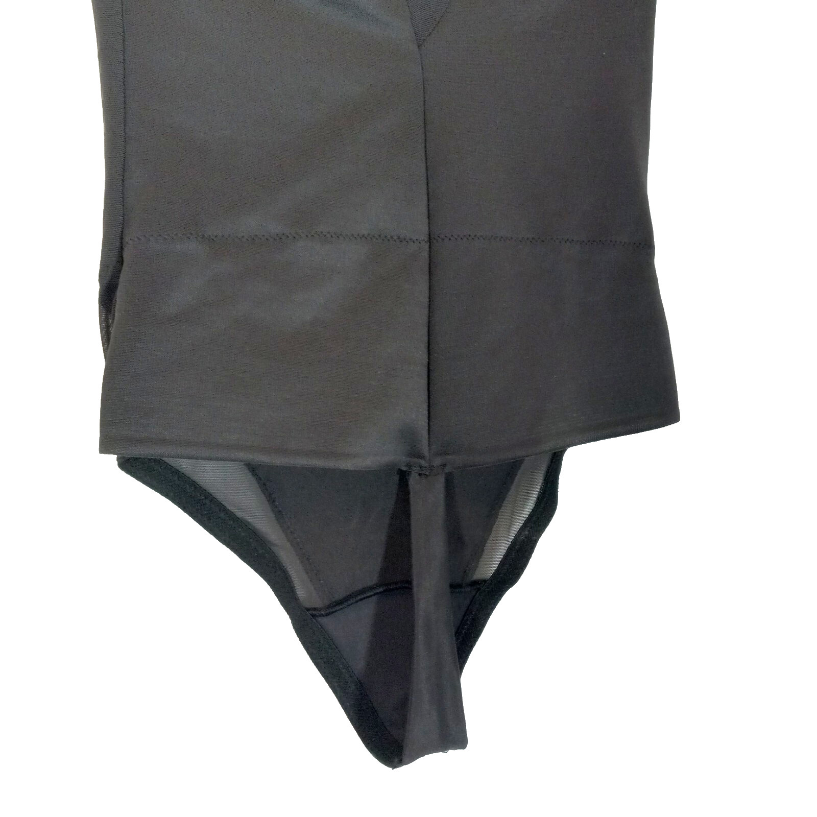 TC Fine Intimates Hi-Waist Thong Shapewear Medium Black Sheer NEW