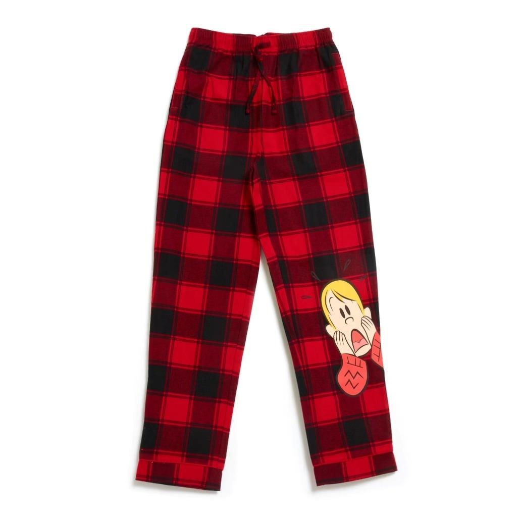 Kevin McCallister Home Alone Red Plaid Pant Pajamas For Adults