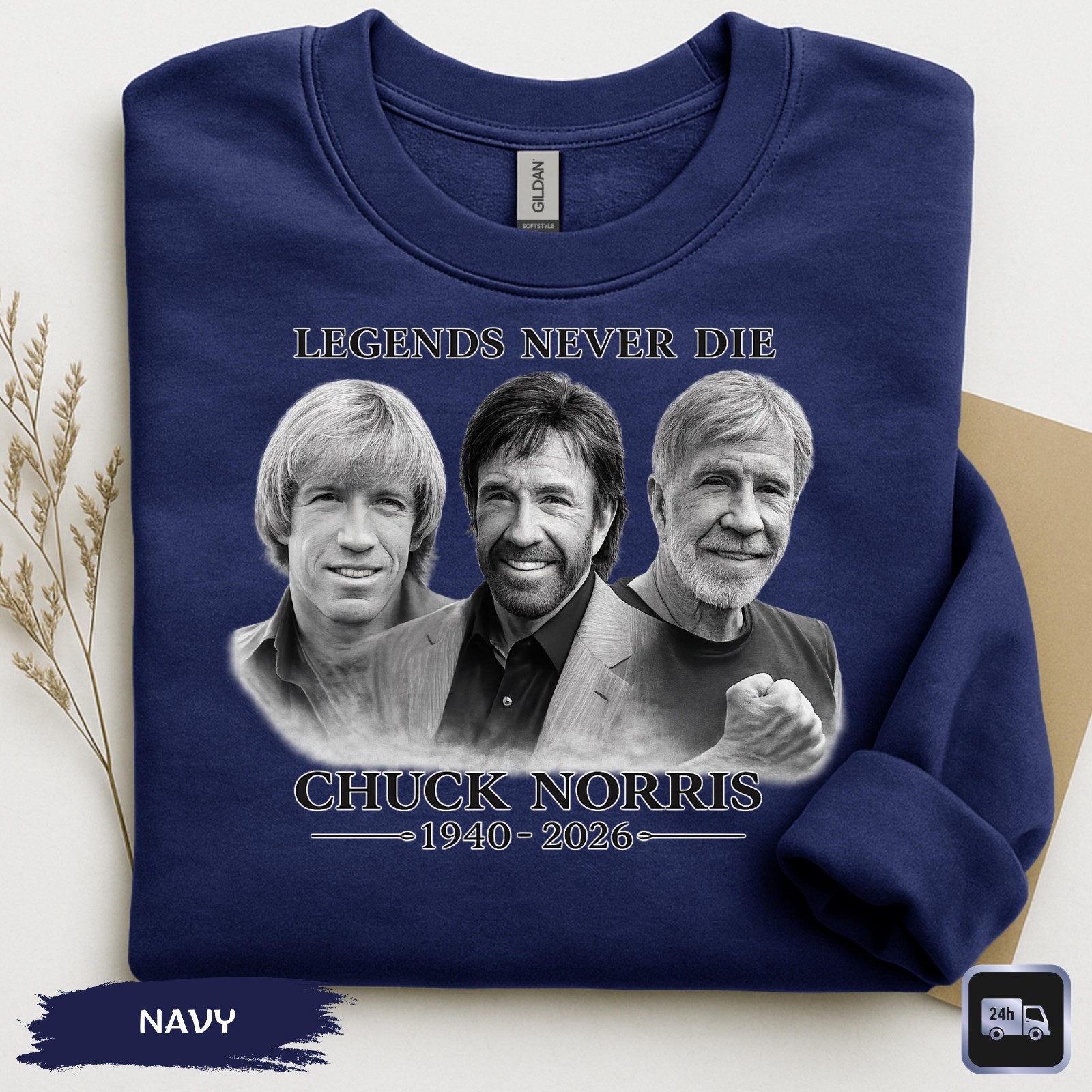 Chuck Norris Legends Never Die Shirt, 1940-2026 RIP Legend Shirt, Gift For Her