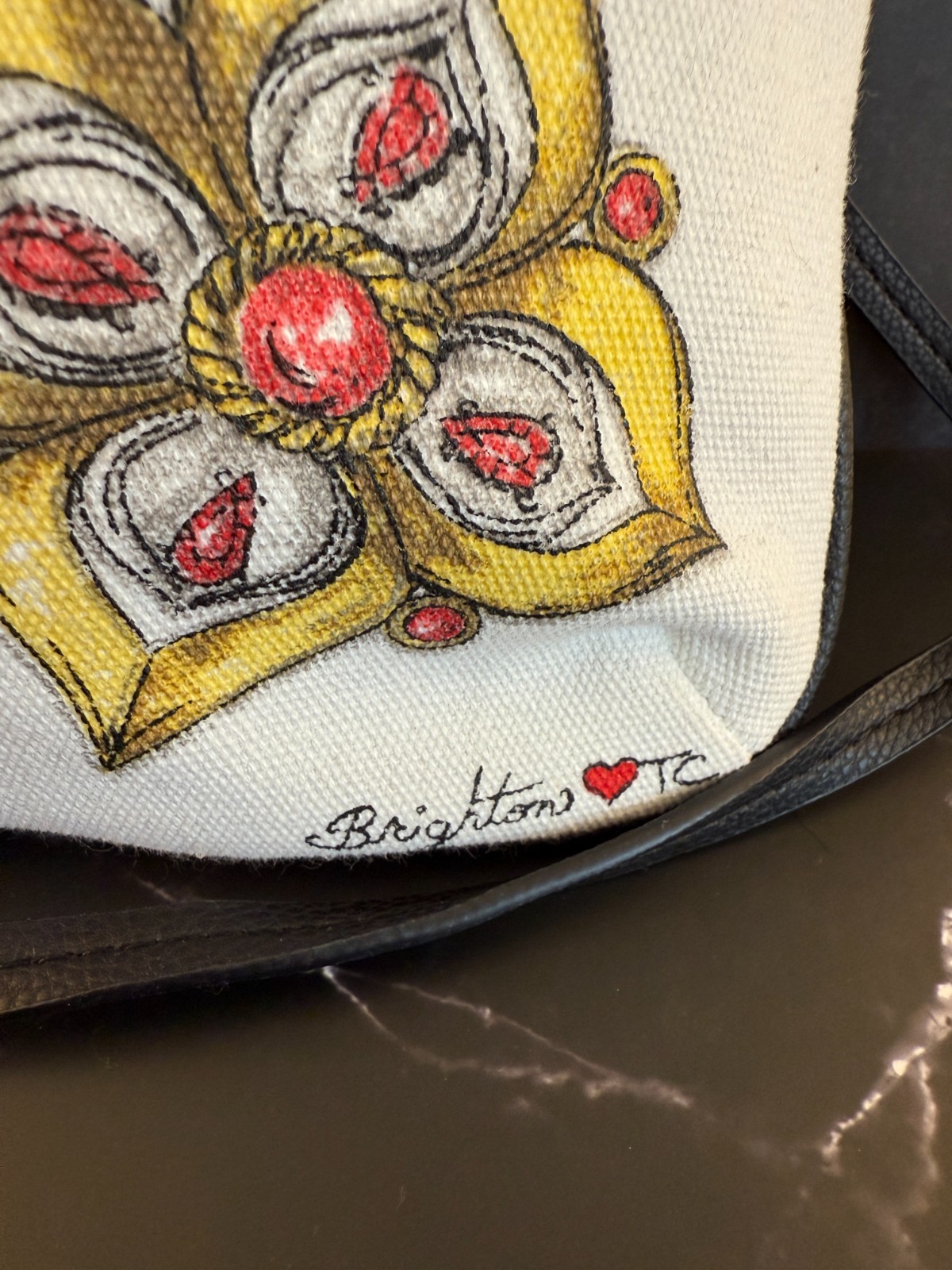 Brighton Glitter And Go “LOVE” Crossbody Purse Pouch Bag With Tassel