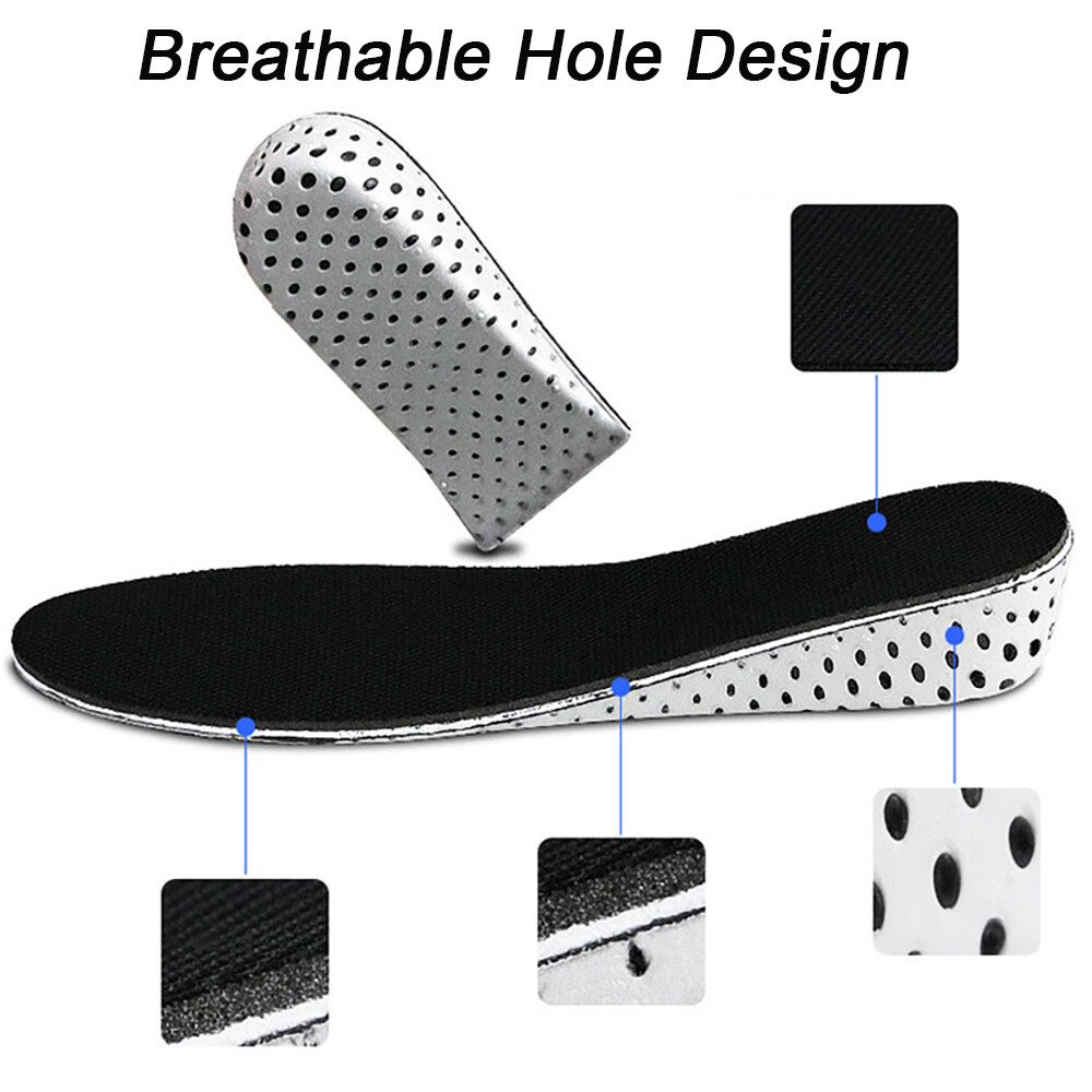 Men Women Invisible Height Increase Insoles Heel Lift Taller Shoe Inserts Pad