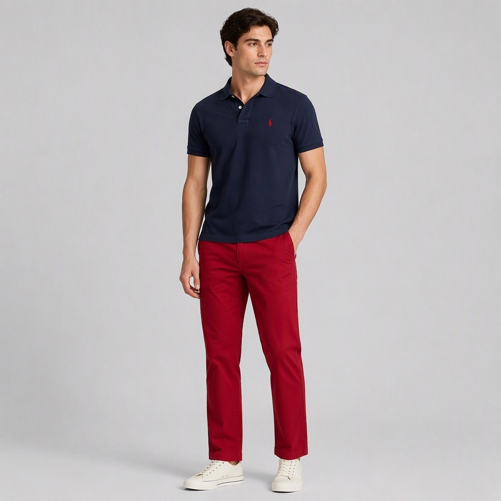 J.Crew The Sutton Mens 32×34 Slim Straight Chino Pants Red Cotton Twill Trousers