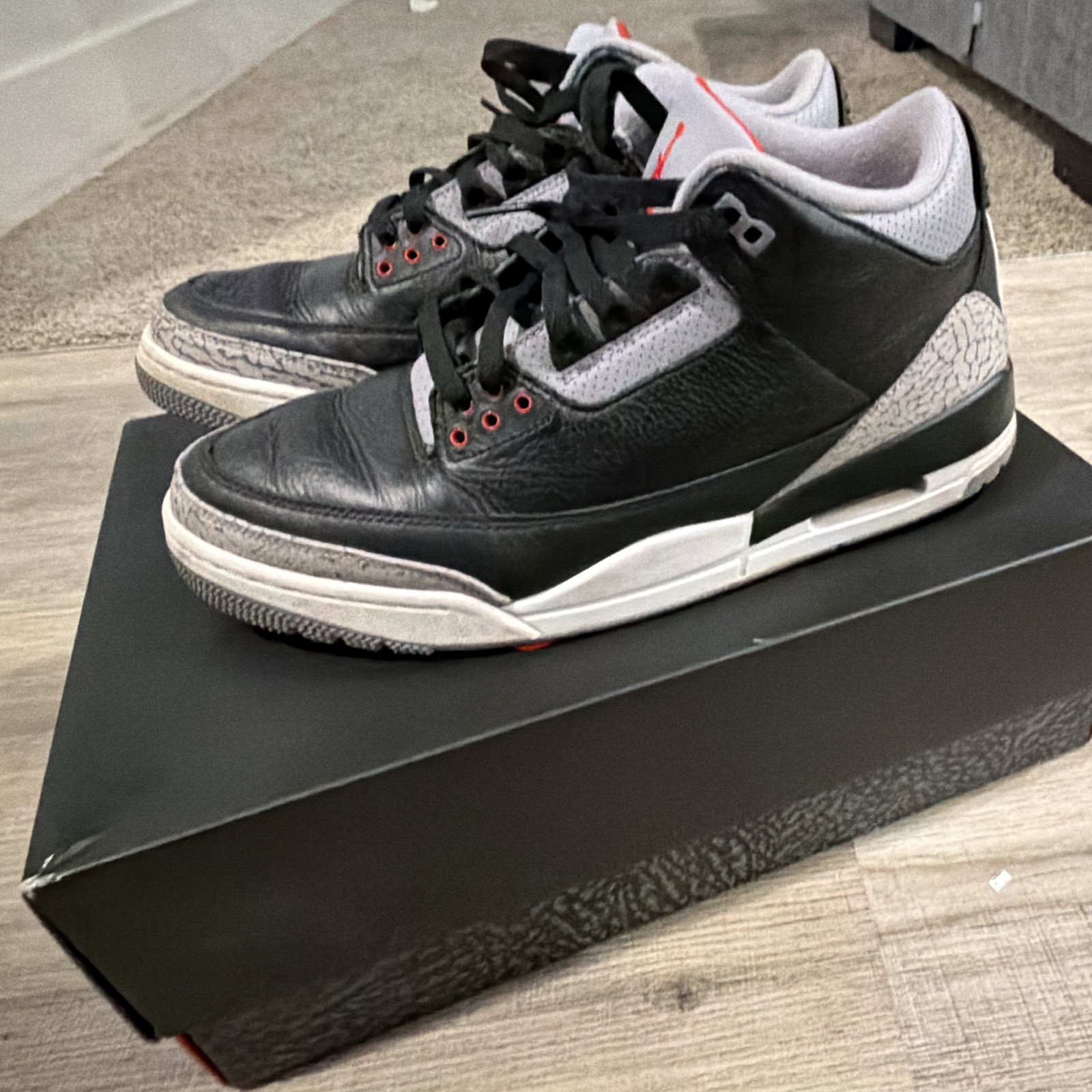 Air Jordan 3 Retro OG 2024 Black Cement used
