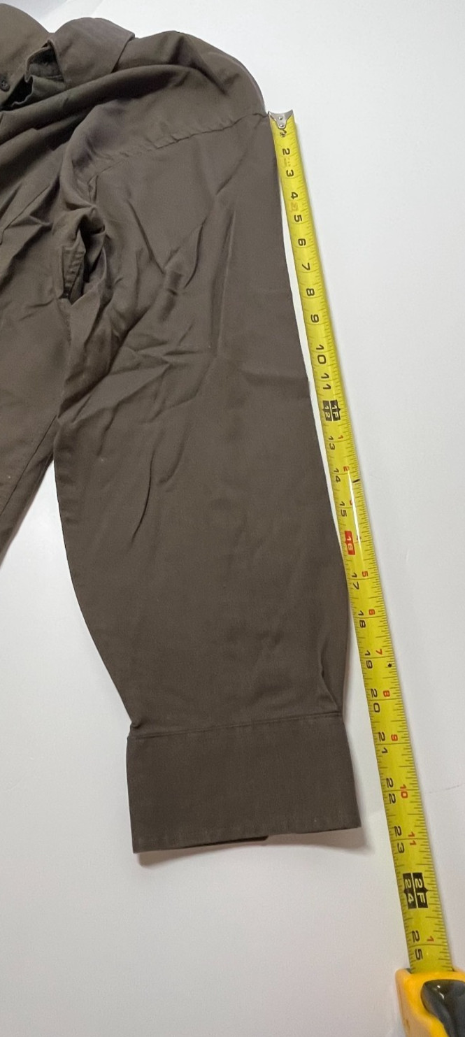 RBM Oxford Wrinkle Resistant 16.5 32/33 Brown Button Down Men’s Dress Shirt