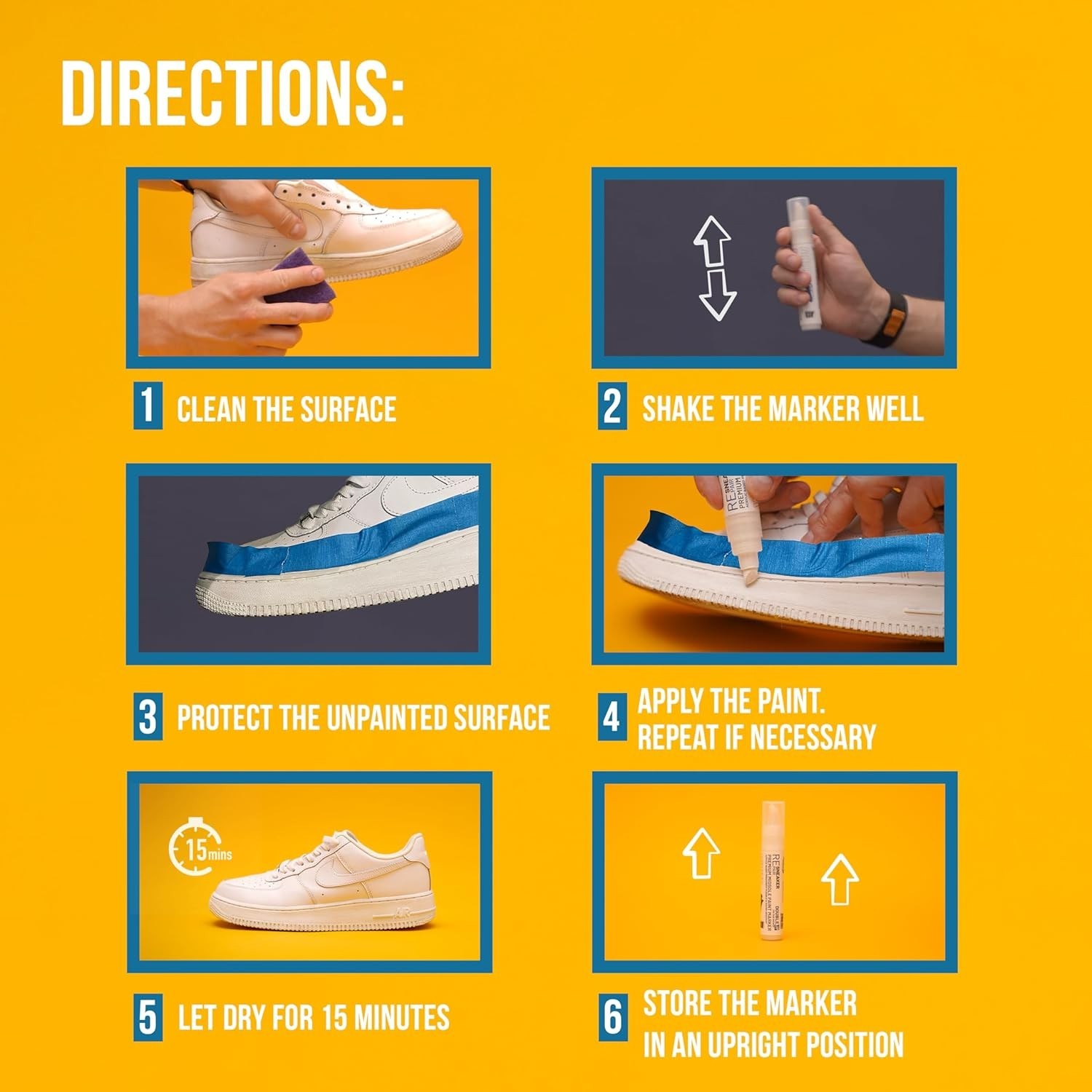 “Premium White Sneaker Eraser Paint Pen, Midsole Shoe Whitener Marker for Snea..