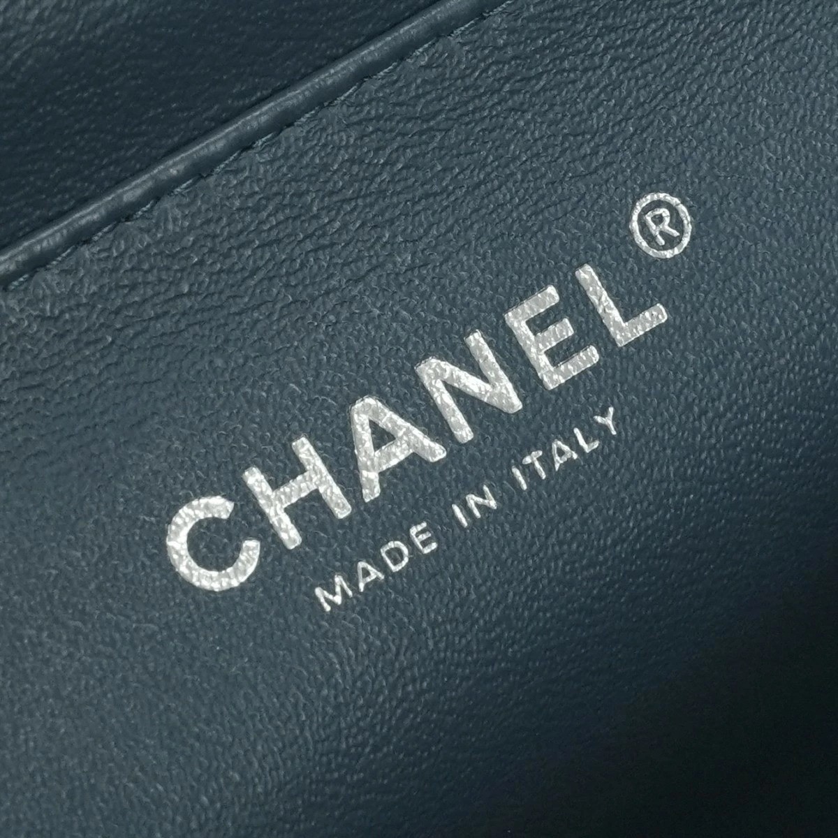CHANEL Matelasse Chain Shoulder Bag Lambskin Blue Silver Hardware CC Logo Lock