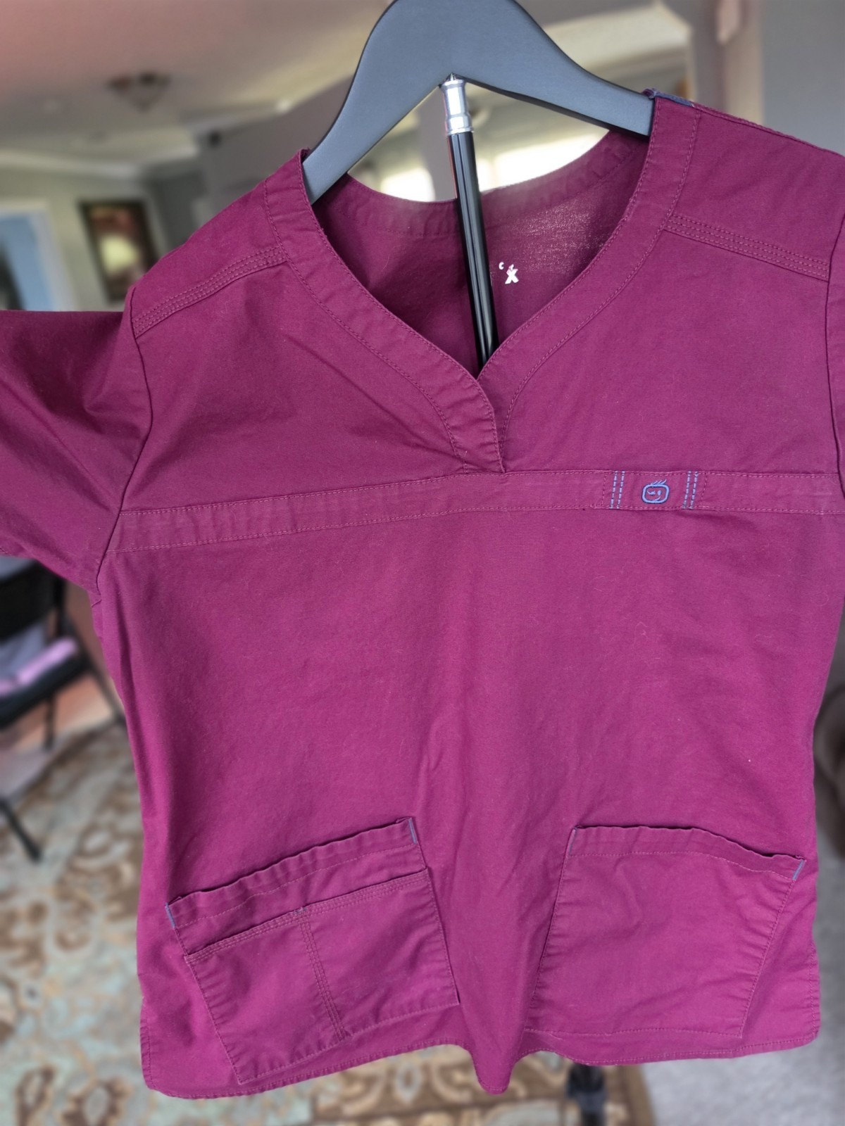 WonderFlex 2-Piece Scrub Set Women L Tall Fushia: HEALTHCARE/ NURSING/ VET