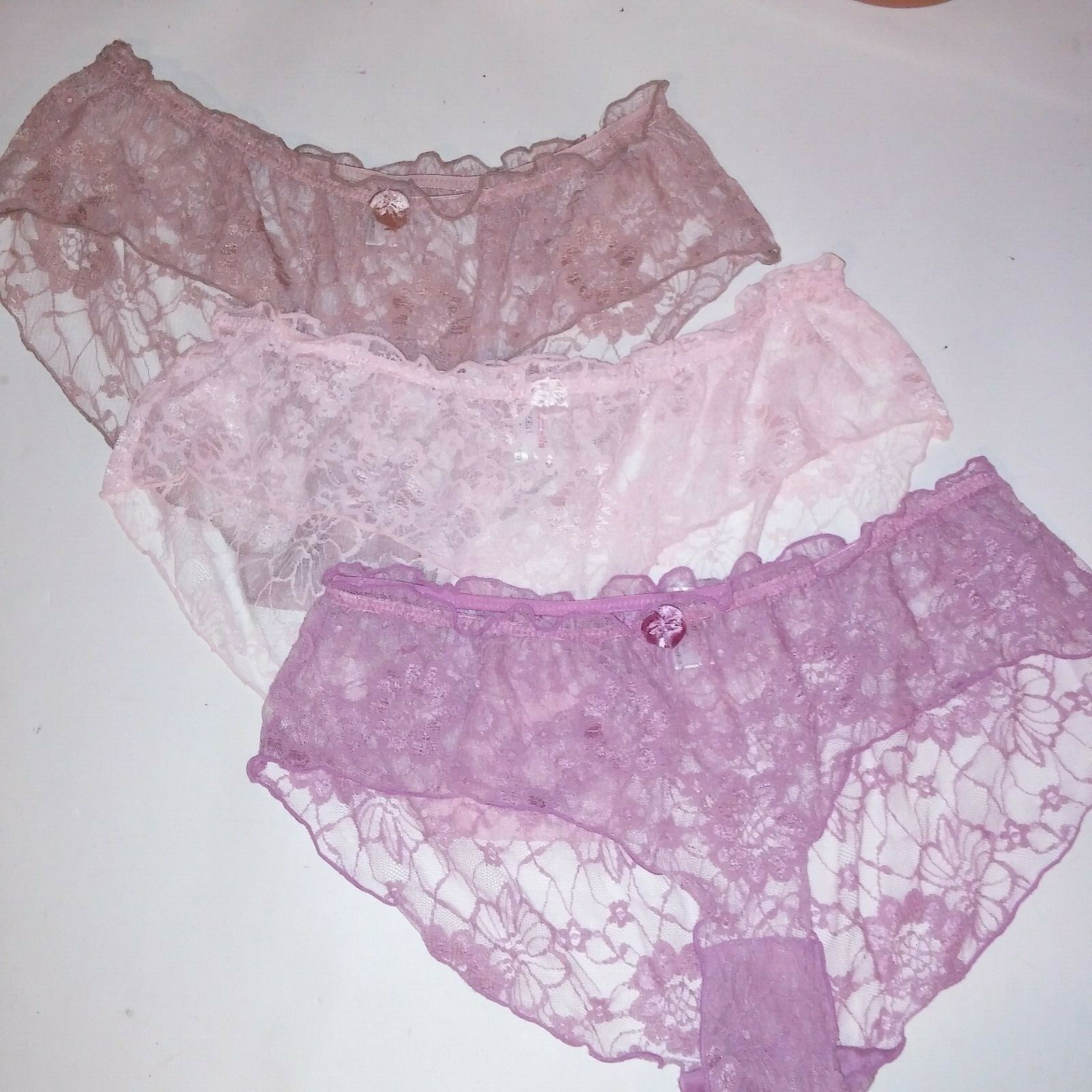 Ornella Panty Lace Solid White Pink Beige Purple
