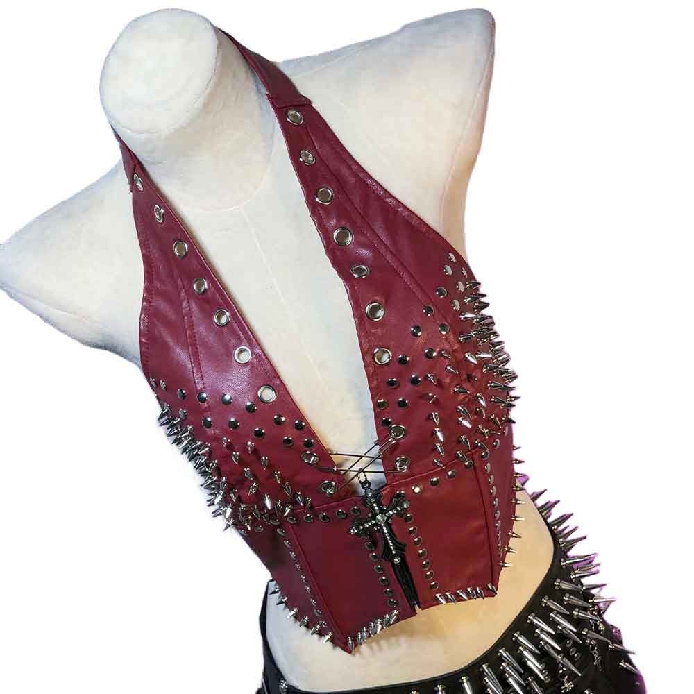 Goth Tops Spiked Emo Clothing Gothic Tank Y2K Punk Rock Clothes Grunge