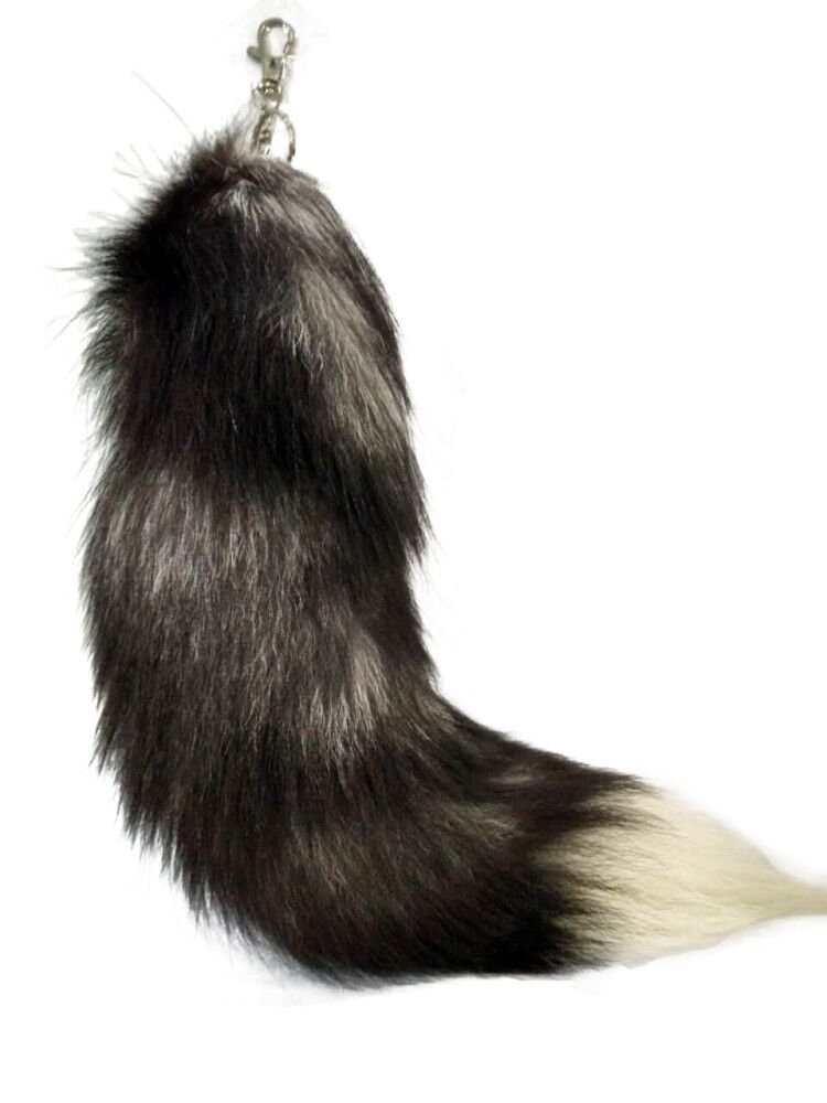 Fluffy Real Fox Fur Tail Keychain Tassel Bag Cosplay Toy Handbag Accessory Ho…
