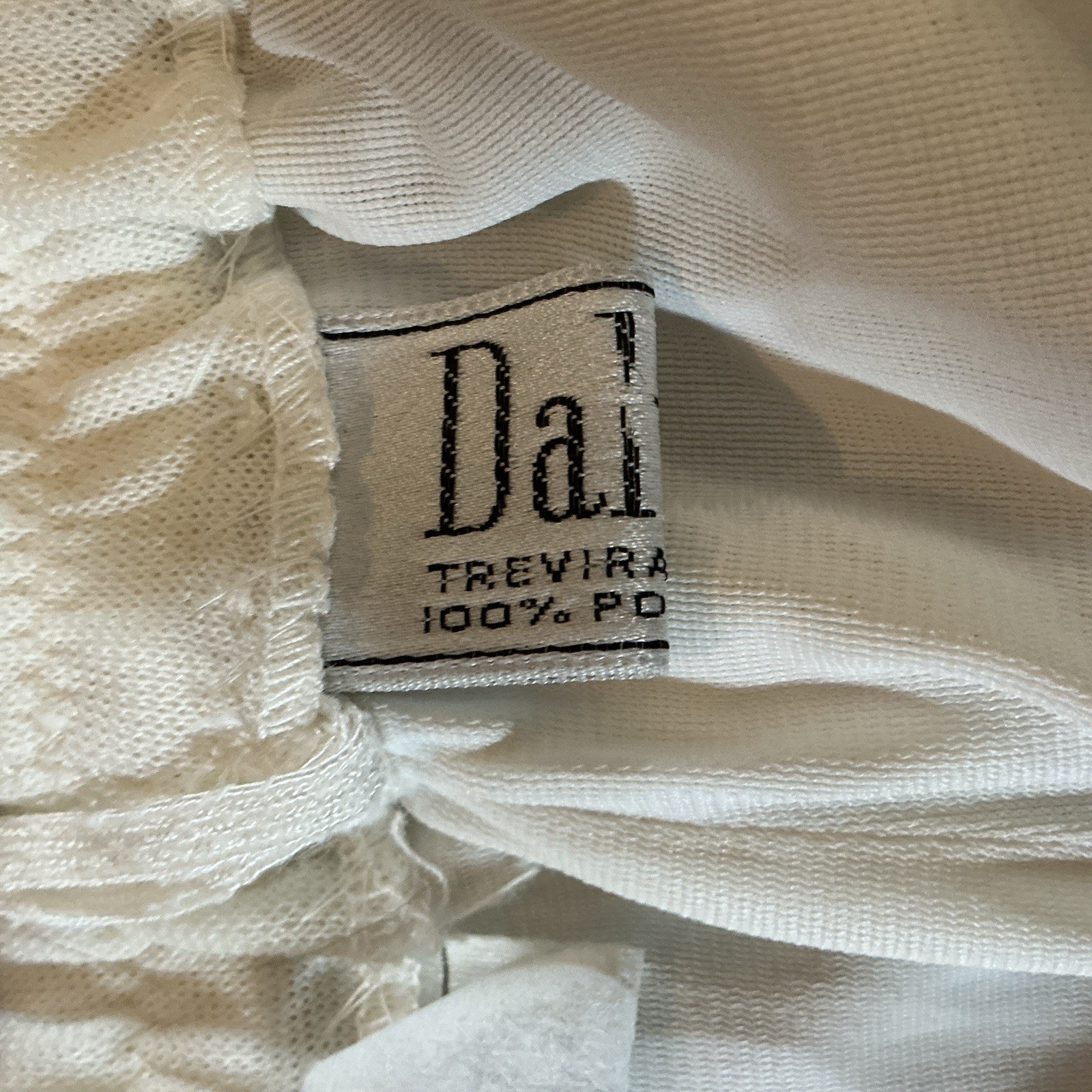 70s VINTAGE Dalton Trevira 100% Polyester Cream Wide Leg Pants Size 12 #7E4