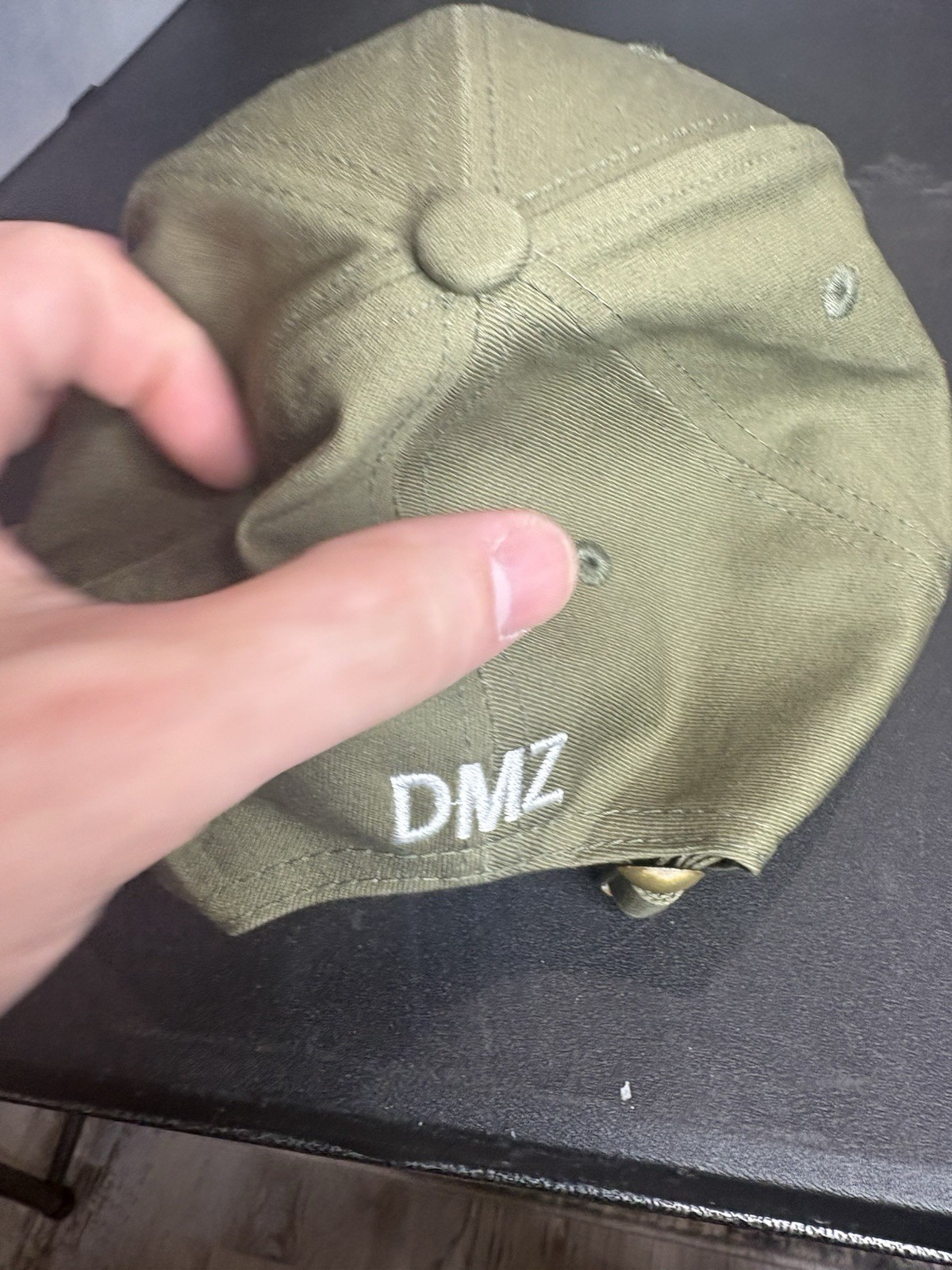 Korean DMZ Demilitarized Zone Hat Cap Republic of Korea Olive Adjustable NWOT