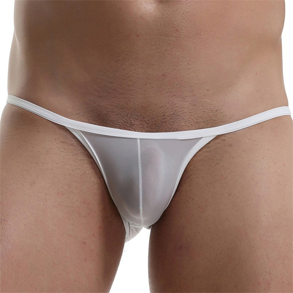 Comfortable Men’s Nylon Ice Silk Low rise Bikini Panties Briefs Underwear