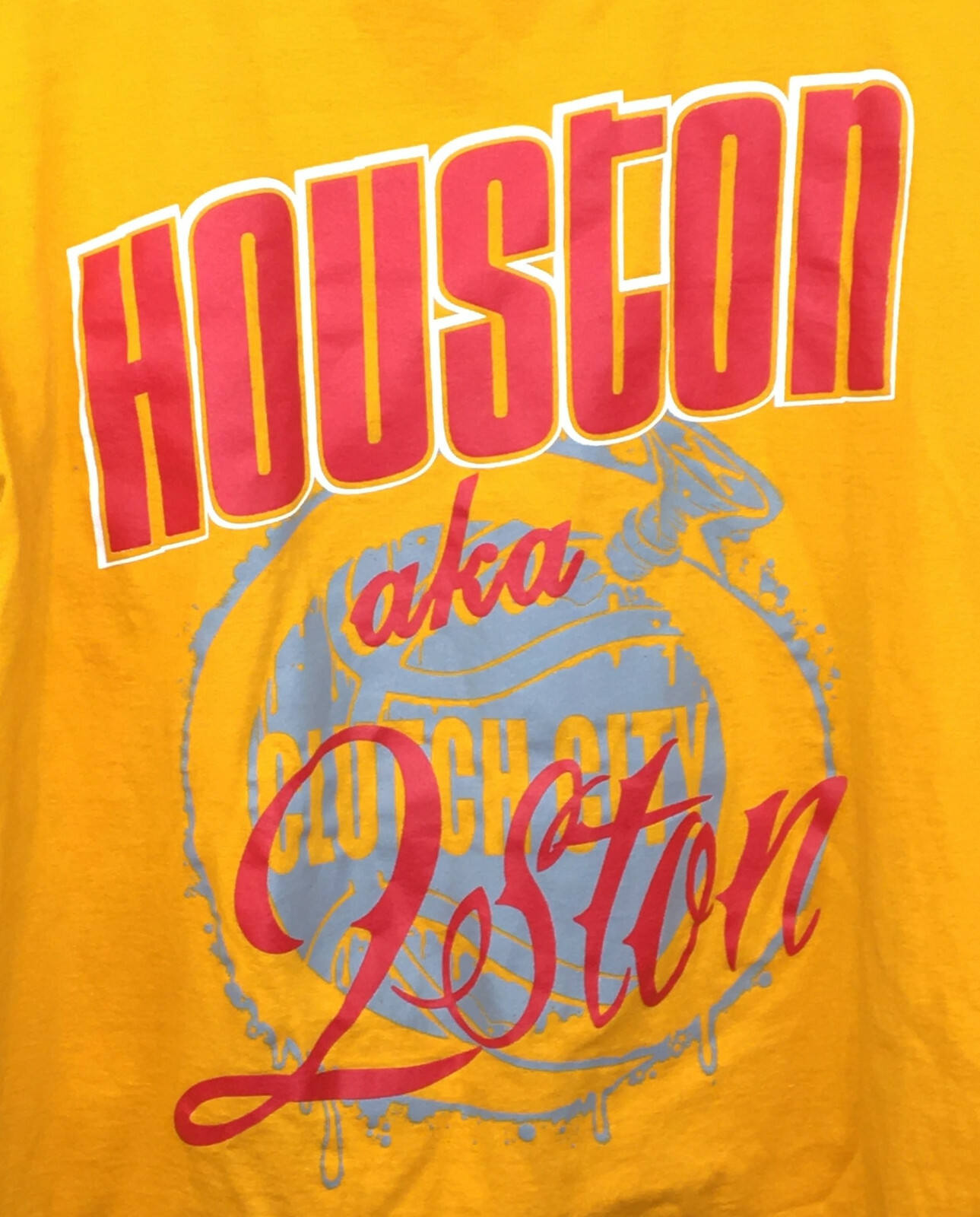 Houston Rockets aka 2Ston T-Shirt Men’s Large Orange TND Brand Pre-Shrunk Cotton