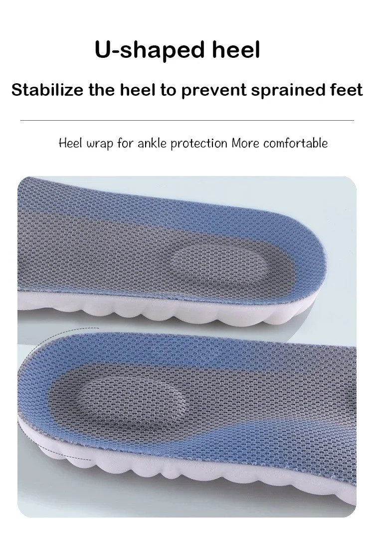 4D Massage Shoes Insoles Super Soft Latex Sports Insole for Feet Running Basket