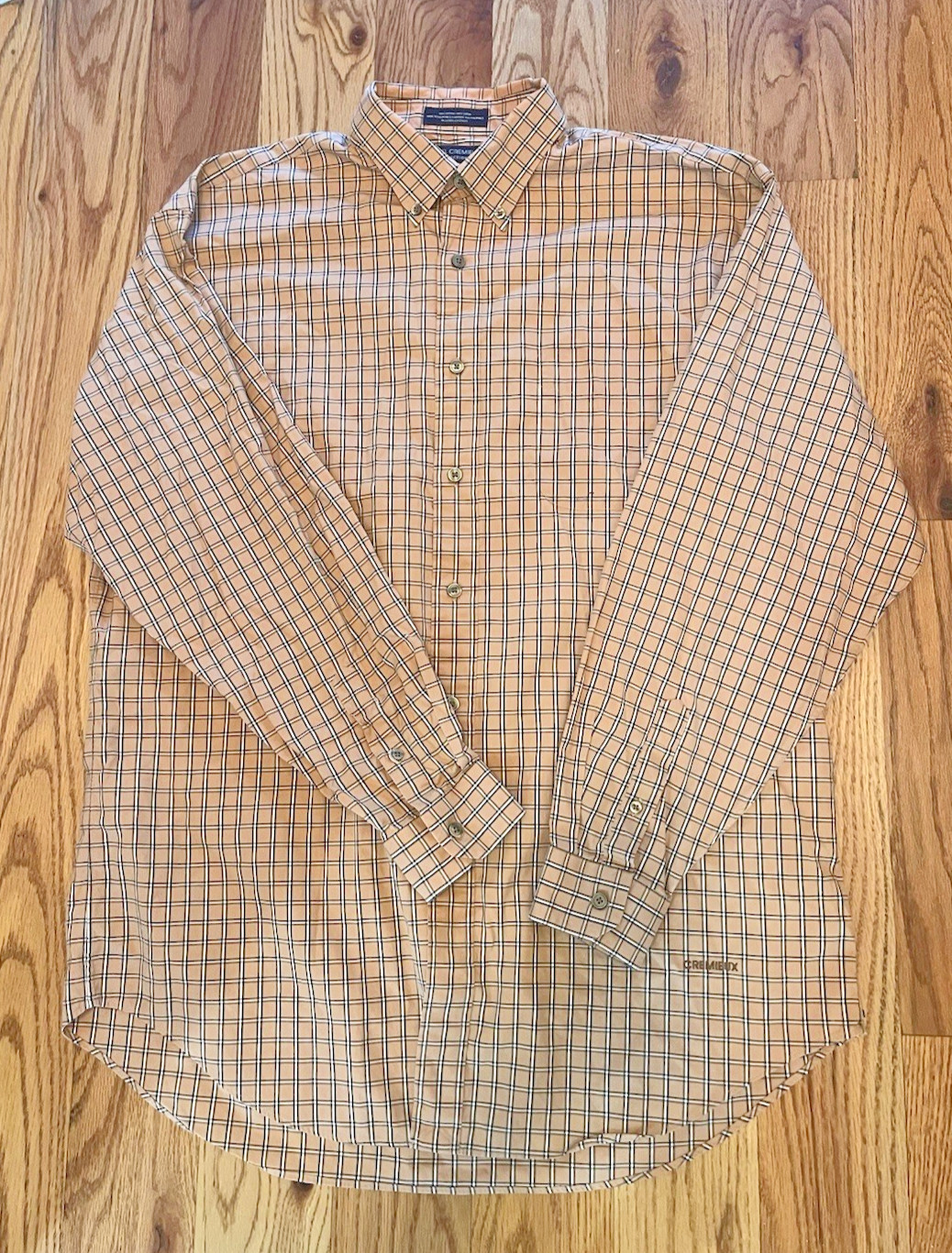 Daniel Cremieux Collection Men’s Button Down Large Brown 100% Cotton Long Sleeve