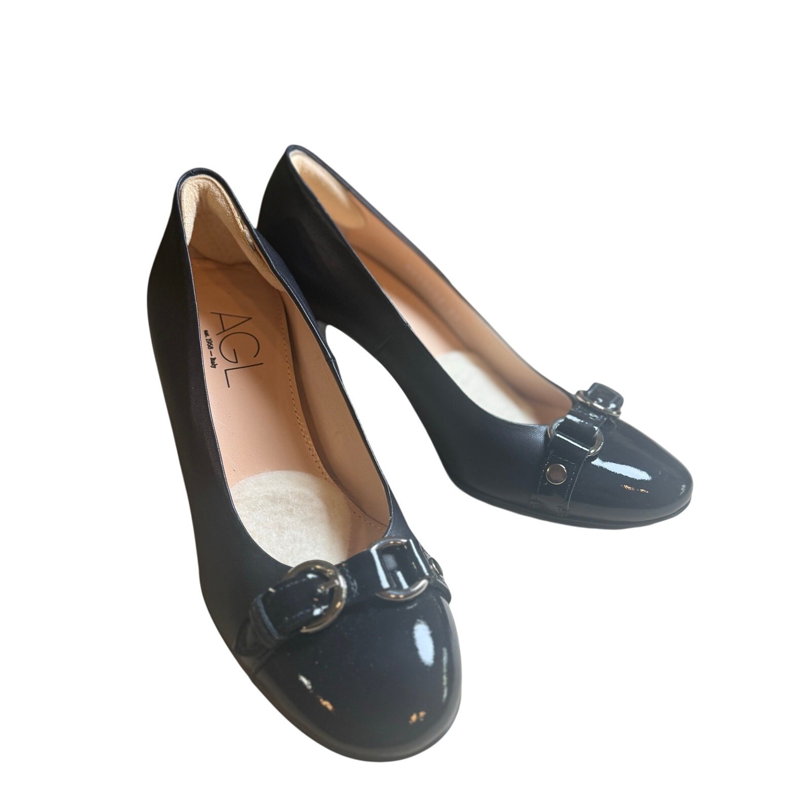 AGL Irina Cap Toe Pumps Navy 37 (6.5-7)