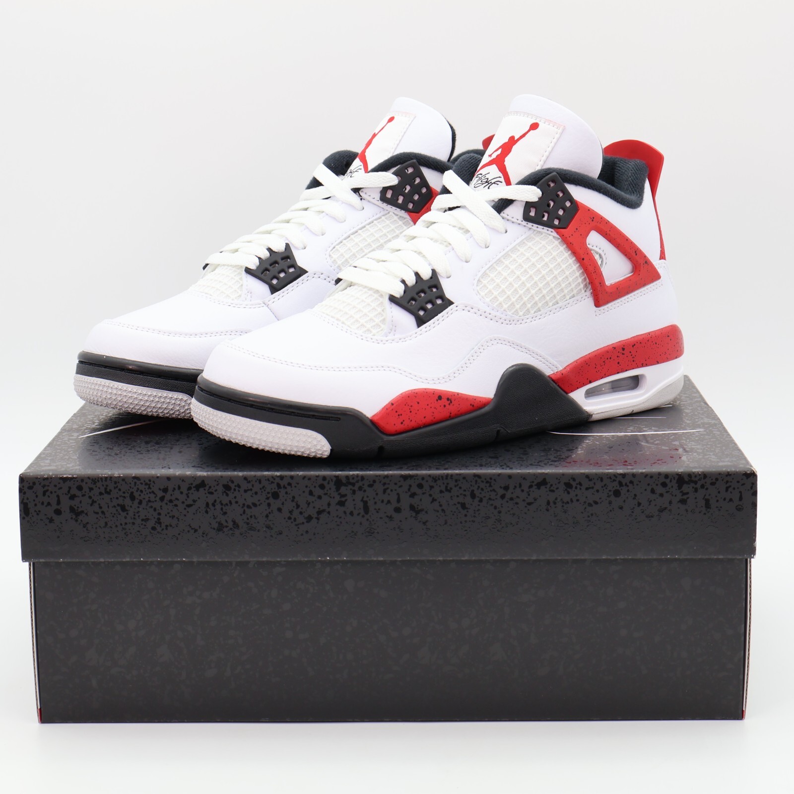 DH6927-161 Nike Air Jordan 4 Retro Red Cement Fire Black Neutral Grey (Men’s)