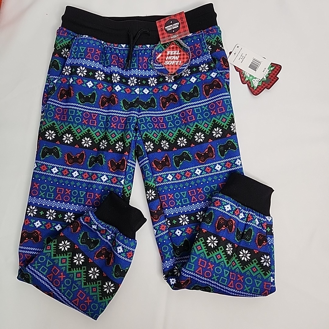 ADTN American dream team Network Sherpa Lined boys small 6/7 sleep pants gaming