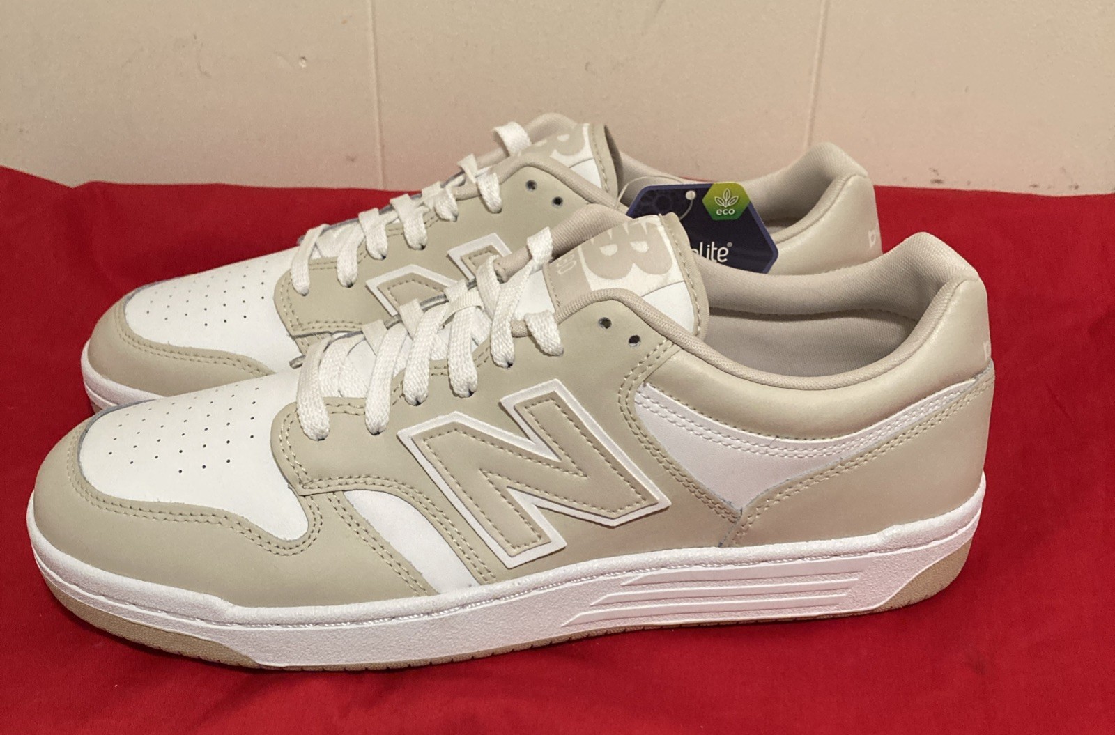 New Balance 480 BB480LBB Men’s 12 Moonbeam Beige White Sneakers New No Box