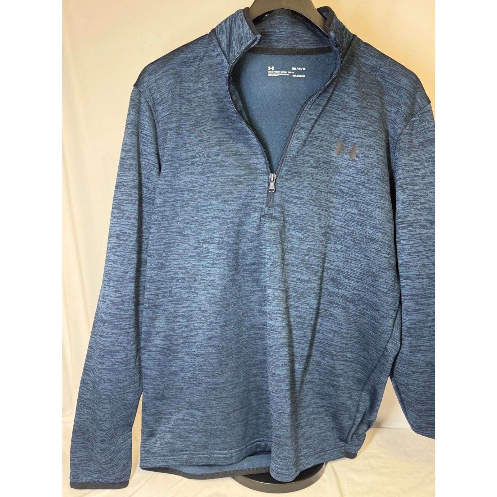 Under Armour ColdGear 1/4 Zip Pullover Men’s Medium Blue Athletic Hoodie