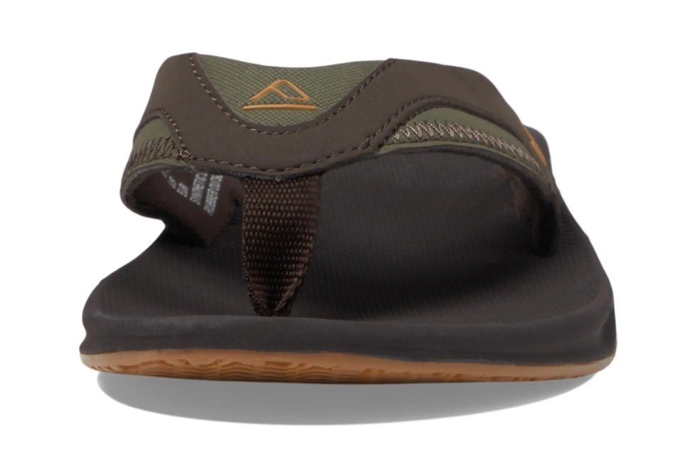 Man Reef Fanning Arch Support Flip Flop Sandal RF2026 Brown/Gum Brand New