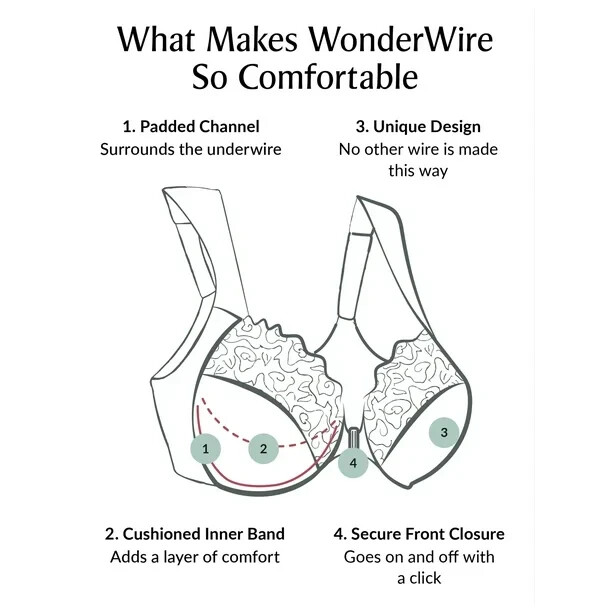 Glamorise Wonderwire Front Closure Bra 1245