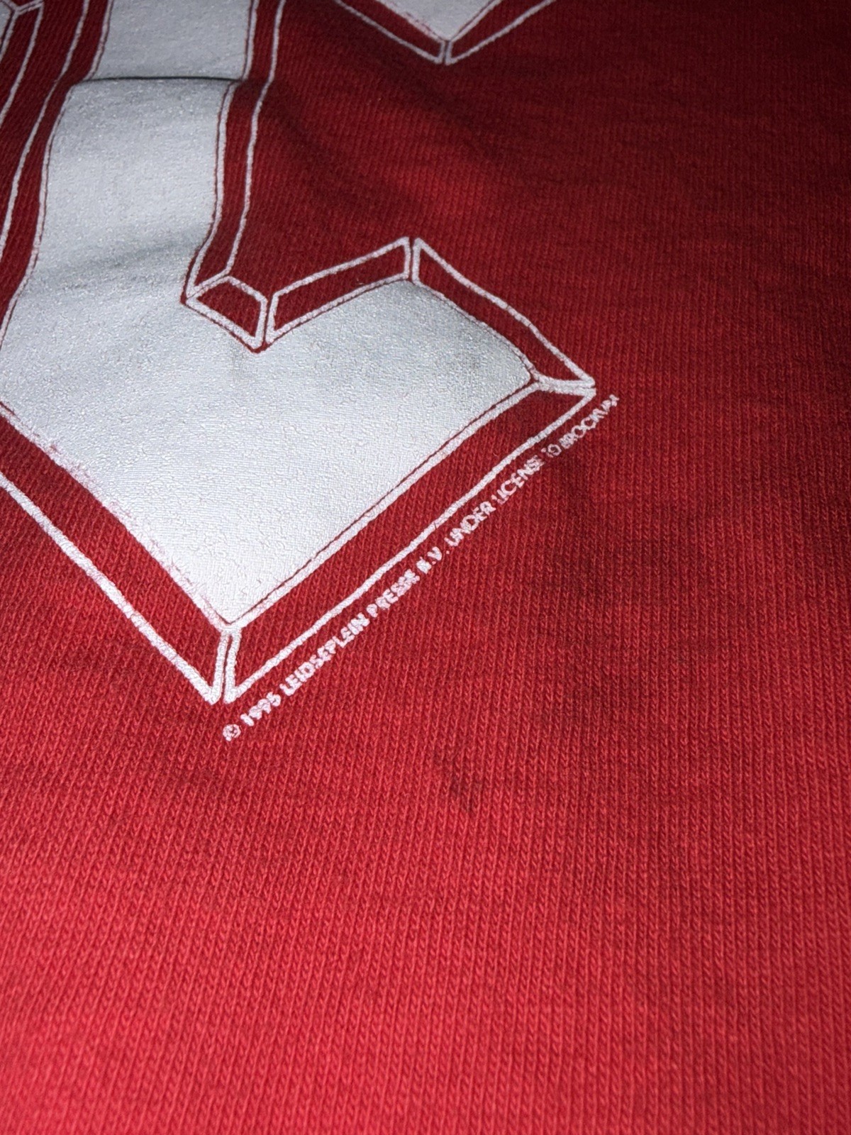 VTG Distressed AC/DC Ballbreaker 1996 Brockum World Tour Red T-Shirt Size XL