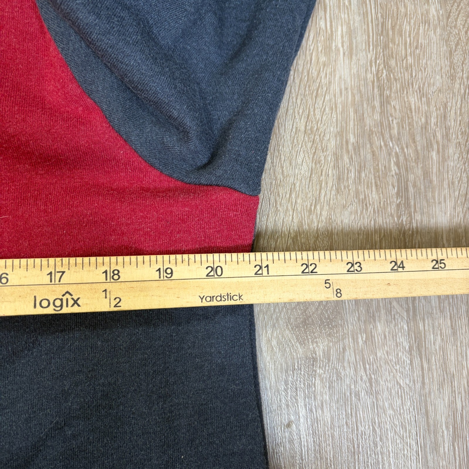 LL Bean Signature Sweatshirt Womens Large Anorak Blue Red 1/2 Zip