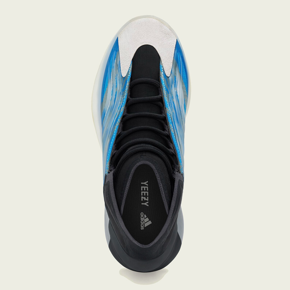 Adidas US 10.5 Men’s Frozen Blue White Black Boost Rare Yeezy QNTM GZ8872 NIB