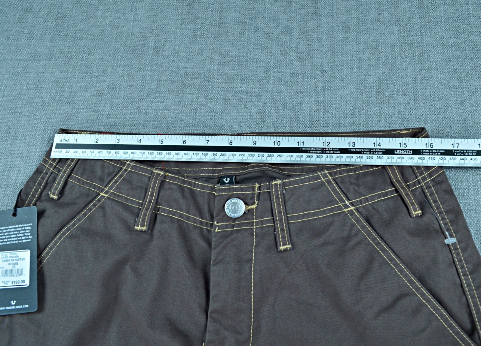True Religion Pants Men’s 30×32 Bracken Casual Cargo Pocket Straight Leg NWT