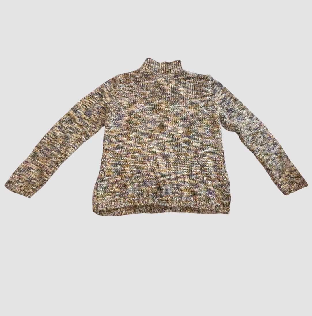 Talbots Women’s Small Chunky Knit Wool Blend Sweater Variegated Colorful