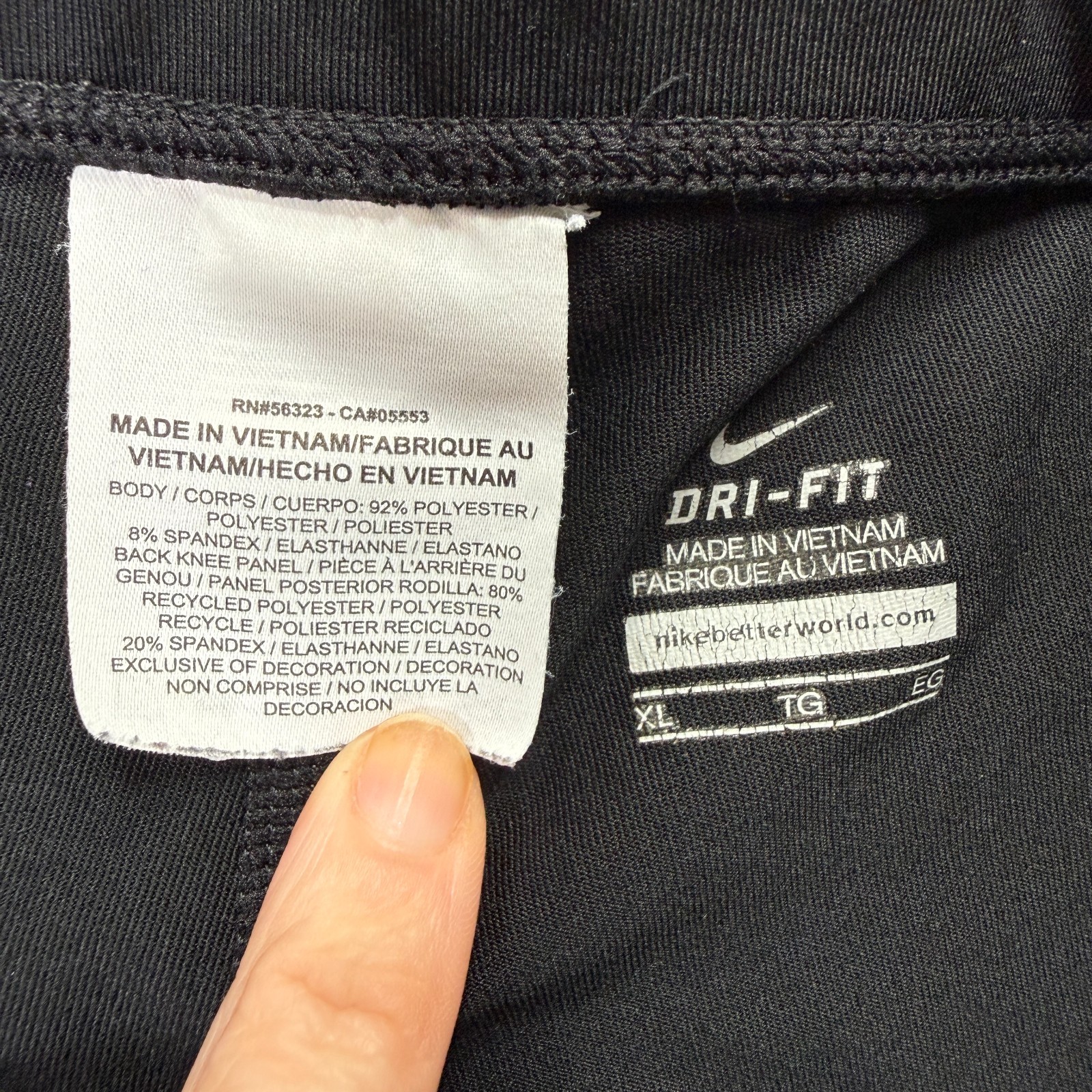 Nike DRI-FIT Essential Running Tights Men XL Black Compression 29″ Ankle Zip