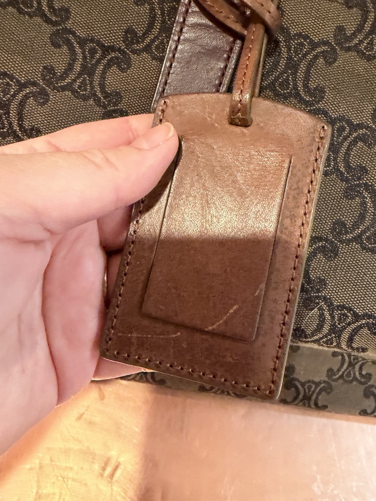 CELINE Triomphe Macadame Large Tote with snap closure. EXTREMELY RARE!