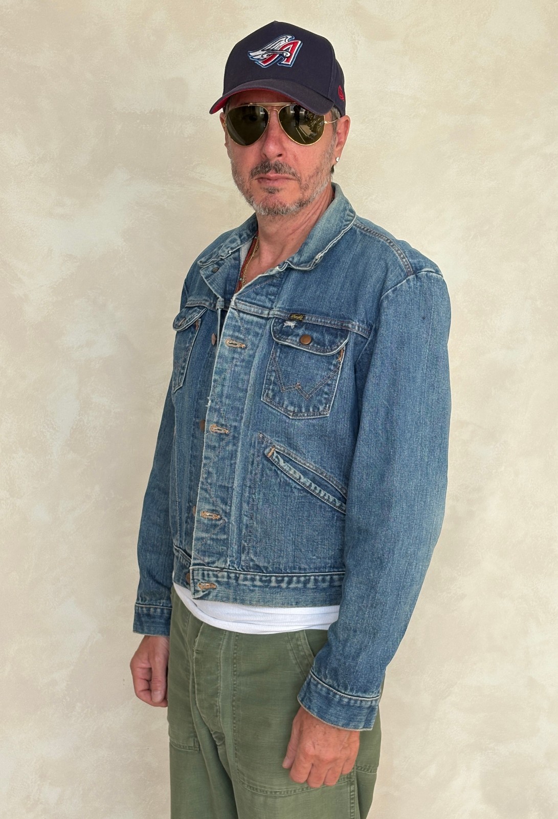 Size 44US / 54EU. Authentic 70s Maverick denim Jacket – Made in USA